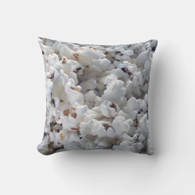 Cojín Decorativo Patrón de palomitas blancas (Anverso)