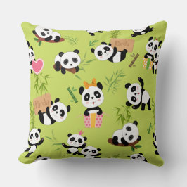 Cojín Decorativo Patrón de Panda 3