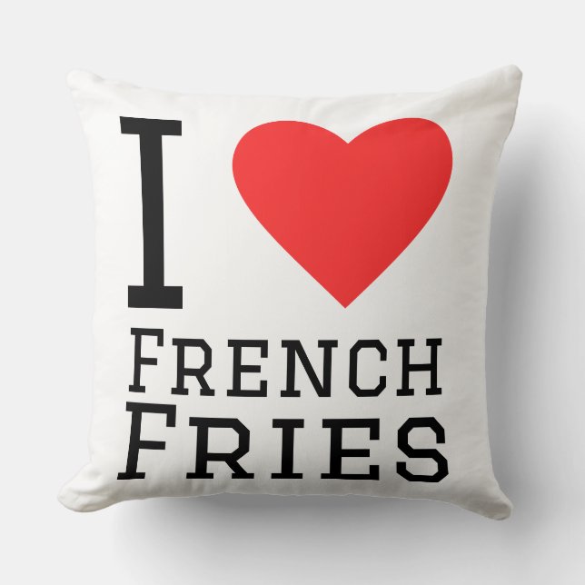 Cojín Decorativo patrón de papas fritas francesas (Anverso)