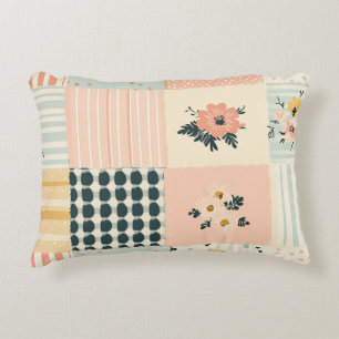 Cojín Decorativo Patrón de parchwork floral vintage - Pastel (12)