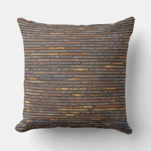 Cojín Decorativo Patrón de pared de ladrillo delgado industrial mod