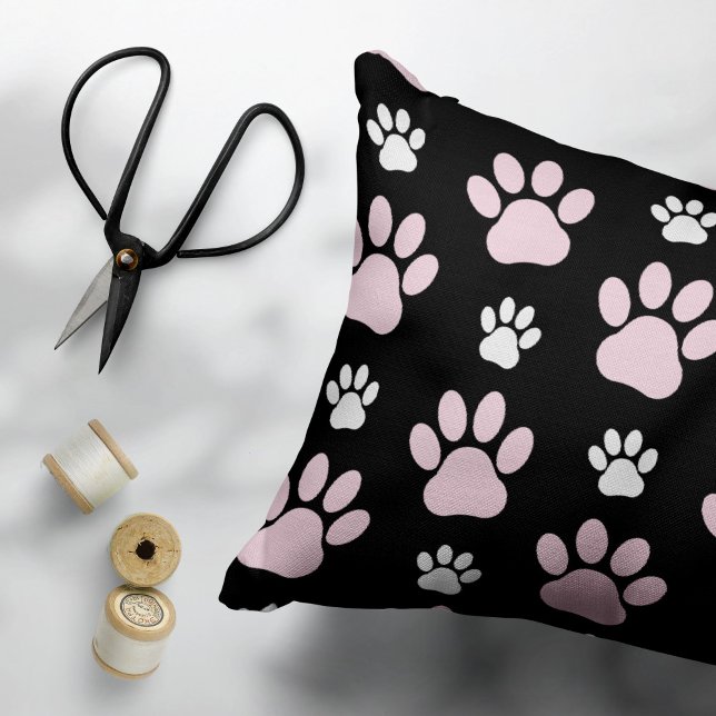Cojín Decorativo Patrón De Pasta, Pasta Rosa, Pasta De Perro, Patas (Subido por el creador)