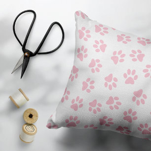 Cojín Decorativo Patrón De Patas, Patas De Perro, Patas De Bebé Ros