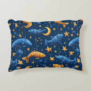 Cojín Decorativo Patrón de peces coloridos