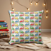 Patrón de pequeños trenes coloridos