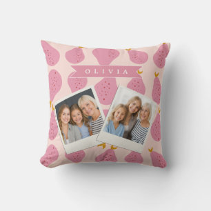 Cojín Decorativo Patrón de pera rosa personalizado Fruta femenina l