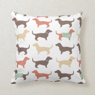 Cojín Decorativo Patrón de perro Dachshund