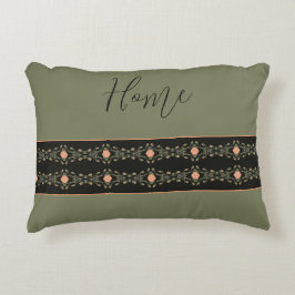 Cojín Decorativo Patrón De Pescado Y Verde