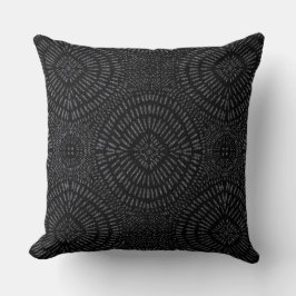 Cojín Decorativo patrón de piedra bohemio negro