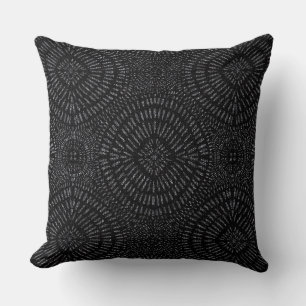 Cojín Decorativo patrón de piedra bohemio negro