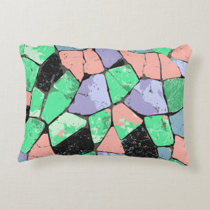 Cojín Decorativo Patrón de piedra de pavimento loco colorido