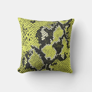 Cojín Decorativo Patrón de piel animal de serpiente vintage sin foc