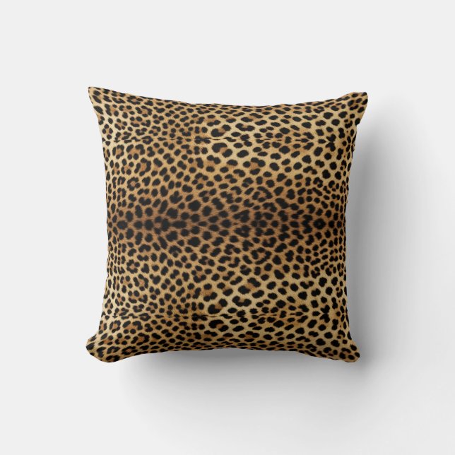 Cojín Decorativo Patrón de piel de leopardo (Anverso)
