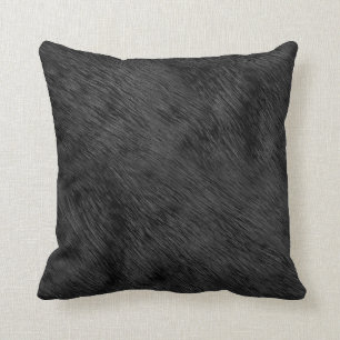 Cojín Decorativo Patrón de piel de oso negro
