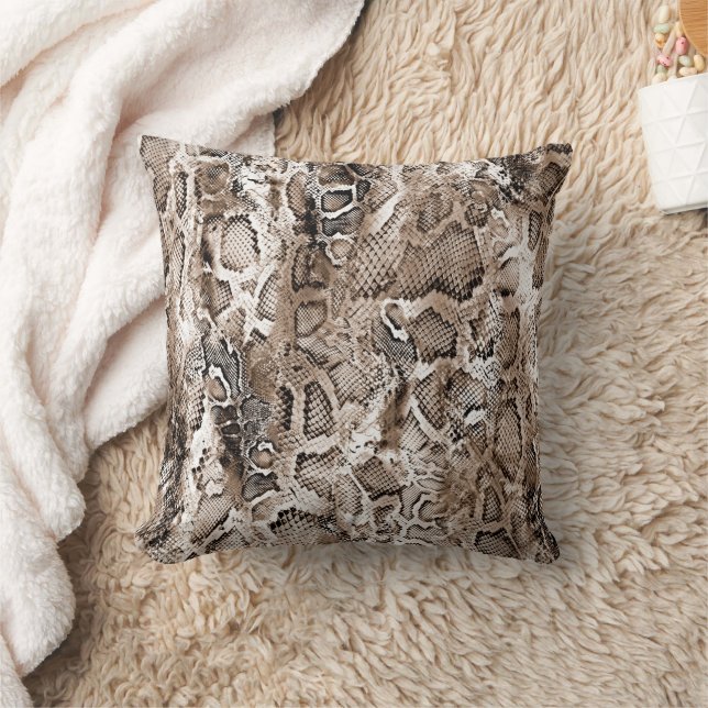 Cojín Decorativo Patrón de piel de serpiente  (Manta)