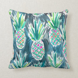 Cojín Decorativo Patrón de piñas de color de agua salvaje