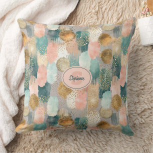 Cojín Decorativo Patrón de pincel vertical vibrante (2)