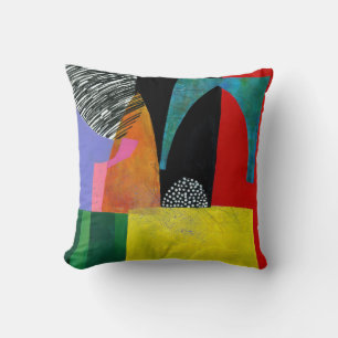 Cojín Decorativo Patrón de pintura abstracto elegante mezclado y co