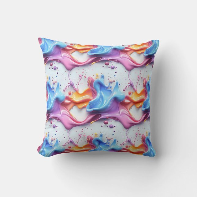 Cojín Decorativo Patrón de pintura giratoria (Anverso)