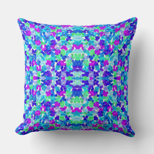 Cojín Decorativo Patrón de pinzas violeta azul marino