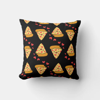 Cojín Decorativo Patrón de pizza divertido vintage moderno queso re