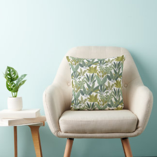 Cojín Decorativo Patrón de plantas