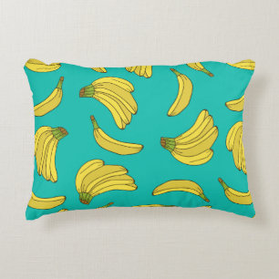 Cojín Decorativo Patrón de plátanos sin costura. Esbozar la ilusión