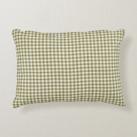 Patrón de platillos de Gingham Green Retro