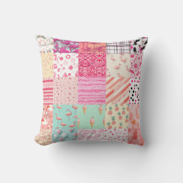 Cojín Decorativo Patrón de pliegues de chate rosado 2025