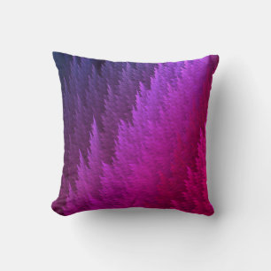 Cojín Decorativo Patrón de pluma de tinte de color púrpura rosa