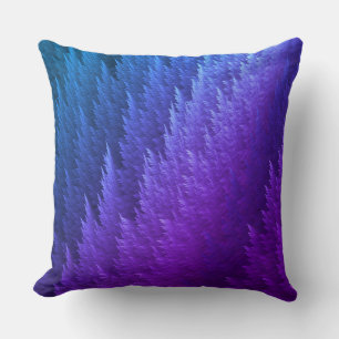 Cojín Decorativo Patrón de pluma de Tye Dye azul morado