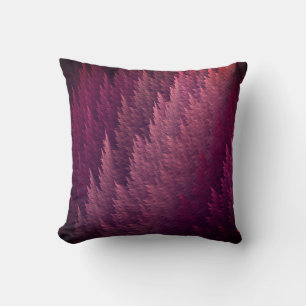 Cojín Decorativo Patrón de pluma rojo burdeos intenso