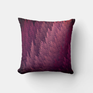 Cojín Decorativo Patrón de pluma rojo burdeos intenso