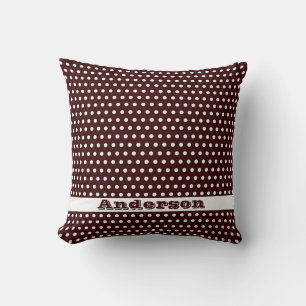 Cojín Decorativo Patrón de Polkadot Blanco Crisp
