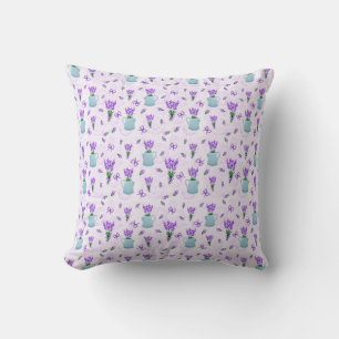 Cojín Decorativo Patrón de prueba de lavanda