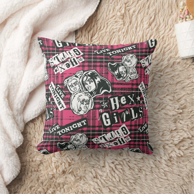 Cojín Decorativo Patrón de Punk de Chicas hexadecimales (Manta)