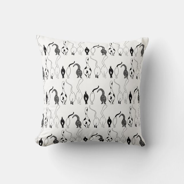 Cojín Decorativo Patrón de puntas de gato (Anverso)