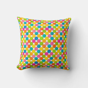 Cojín Decorativo Patrón de punto arco iris moderno