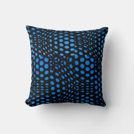 Cojín Decorativo Patrón de punto azul geométrico moderno