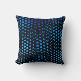 Cojín Decorativo Patrón de punto azul geométrico moderno