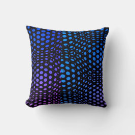 Cojín Decorativo Patrón de punto azul geométrico moderno