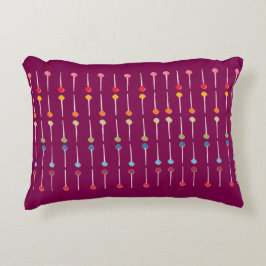 Cojín Decorativo Patrón de punto retro colorido Pilar rectangular