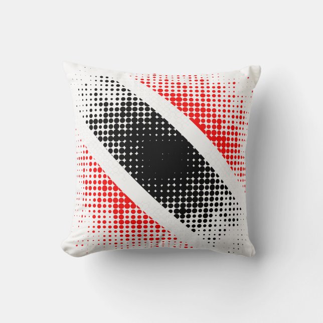 Cojín Decorativo Patrón de puntos abstractos de Trinidad y Tobago e (Anverso)