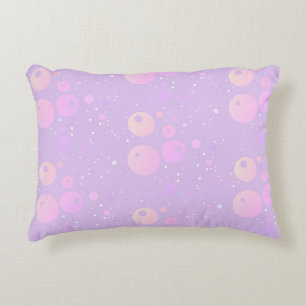 Cojín Decorativo Patrón de puntos de color púrpura rosa pastel esté