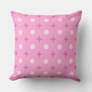 Cojín Decorativo Patrón de puntos de pétalo de estrella rosa