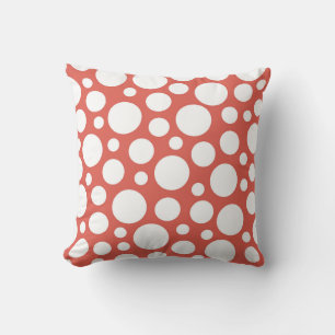 Cojín Decorativo Patrón de puntos de Polka Negrita