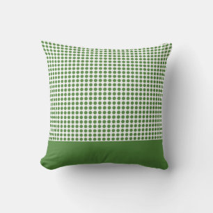 Cojín Decorativo Patrón de puntos de polka verde Kelly