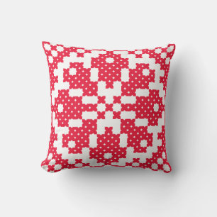 Cojín Decorativo Patrón de puntos rojos