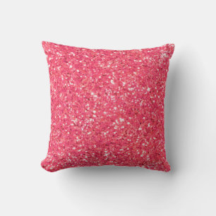 Cojín Decorativo Patrón de purpurina brillante de diversión rosa