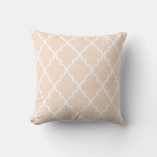 Cojín Decorativo Patrón de Quatrefoil Linen Beige